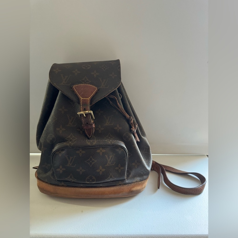 Vintage Montsouris Leather Louis Vuitton Backpack